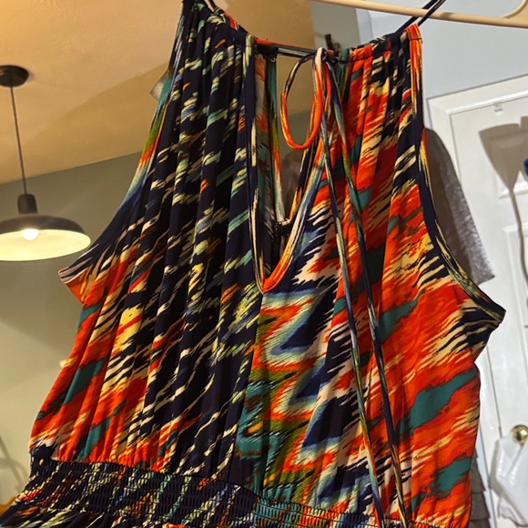 Bisou Bisou Multicolor Zigzag Maxi Dress - Picture 14 of 16